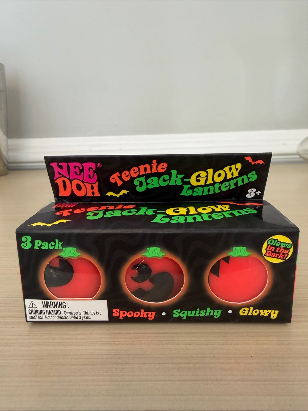 NeeDoh Teenie Jack-Glow Lanterns - Orange Glow 3-Pack
